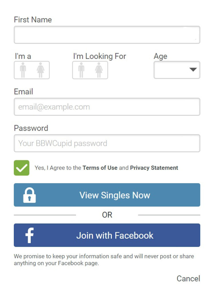 BBWCupid Registration