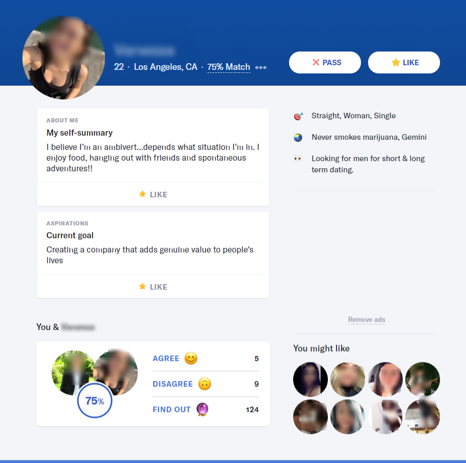OkCupid Profile